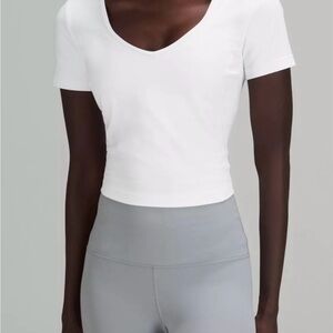 Lululemon Align Crop Tshirt 
Classic White